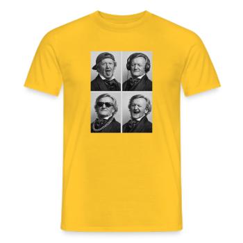 Richard Wagner - Men's T-Shirt - yellow - Front - AI Model Male 178 dark (178cm)
