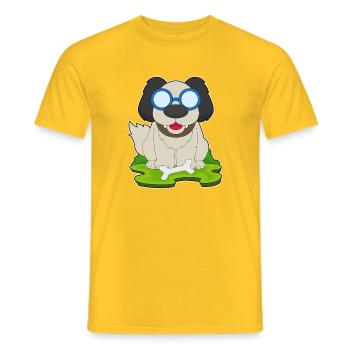 Os de chien - T-shirt homme - jaune - Devant - AI Model Male 178 dark (178cm)