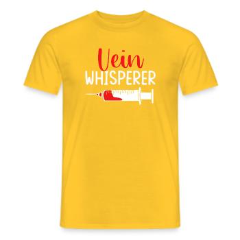 Blood donor Blood donation Blood donation - Men's T-Shirt - yellow - Front - AI Model Male 178 dark (178cm)