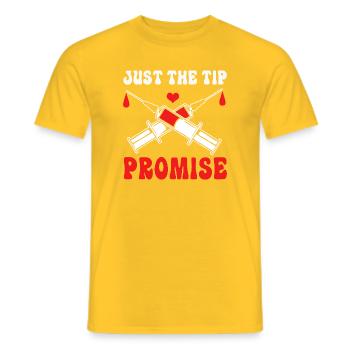 Blood donor Blood donation Blood donation - Men's T-Shirt - yellow - Front - AI Model Male 178 dark (178cm)