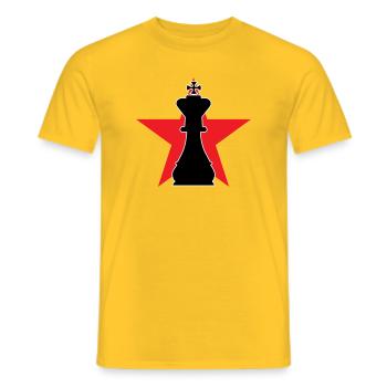 Strategist Grand Master Red Star - Men's T-Shirt - yellow - Front - AI Model Male 178 dark (178cm)