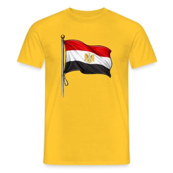 Egypt Flag - Men's T-Shirt - yellow - Front - AI Model Male 178 dark (178cm)