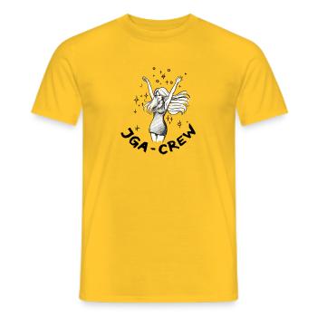 Bachelor Party: Dancing Woman - Illustration - Men's T-Shirt - yellow - Front - AI Model Male 178 dark (178cm)
