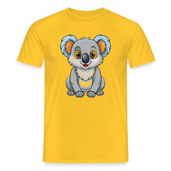 Koala - T-shirt homme - jaune - Devant - AI Model Male 178 dark (178cm)