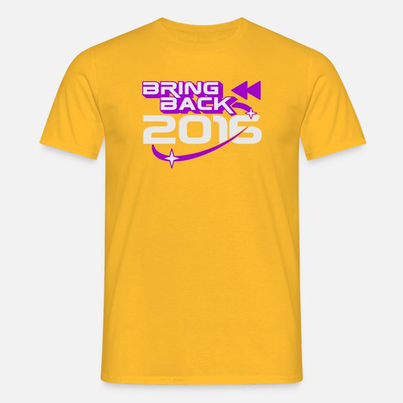 Bring Back 2016 Throwback Internet Nostalgia - Men's T-Shirt - yellow