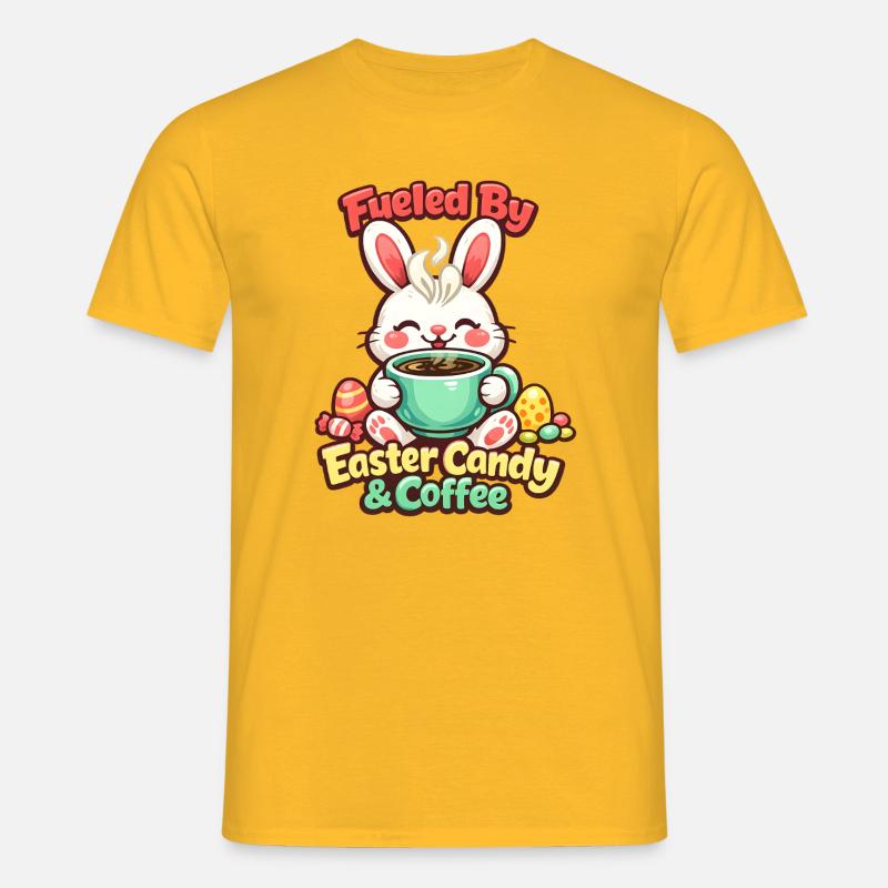 Bunny Bunny Spring Summer Easter Garden - Men's T-Shirt - yellow