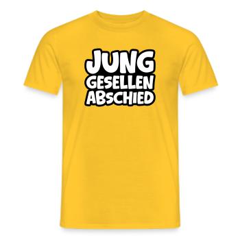 Bachelor party bachelor party - Men's T-Shirt - yellow - Front - AI Model Male 178 dark (178cm)