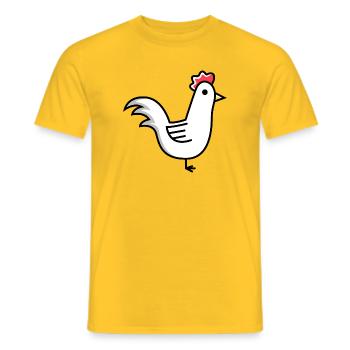 Rooster Animal - Men's T-Shirt - yellow - Front - AI Model Male 178 dark (178cm)