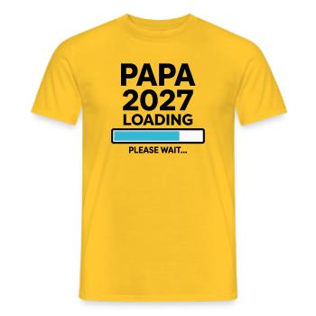 Daddy-to-be 2027 Loading - Men's T-Shirt - yellow - Front - AI Model Male 178 dark (178cm)