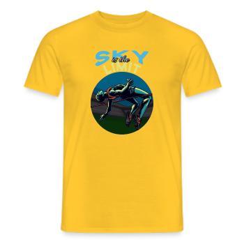 Hochsprung: Sky is the Limit! - Männer T-Shirt - Gelb - Vorne - AI Model Male 178 dark (178cm)