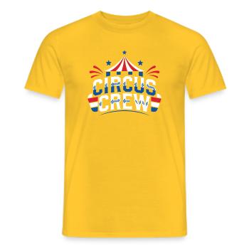 Circus Crew Funny Children's Circus - Men's T-Shirt - yellow - Front - AI Model Male 178 dark (178cm)