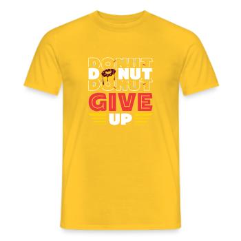 Donut fast food - Men's T-Shirt - yellow - Front - AI Model Male 178 dark (178cm)