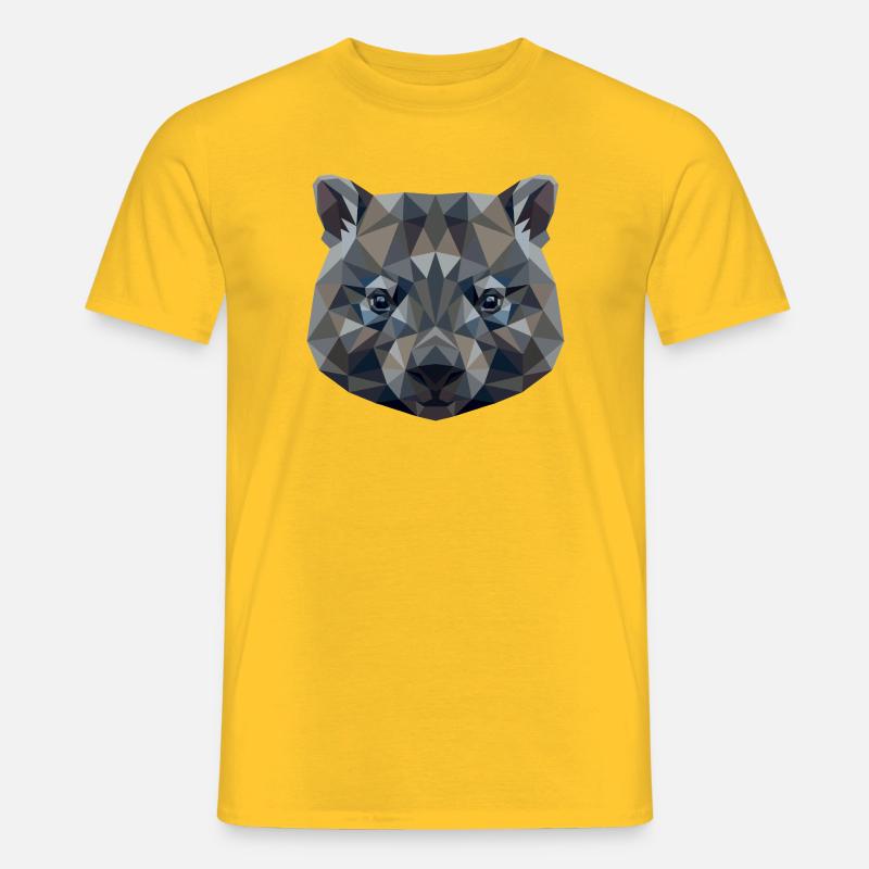 Wombat Australien Beuteltier Süßer Wombat - Männer T-Shirt - Gelb