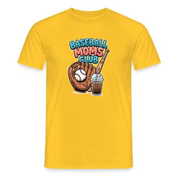 Club des Mamans de Baseball - T-shirt homme - jaune - Devant - AI Model Male 178 dark (178cm)