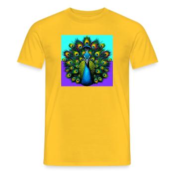 paon - T-shirt homme - jaune - Devant - AI Model Male 178 dark (178cm)