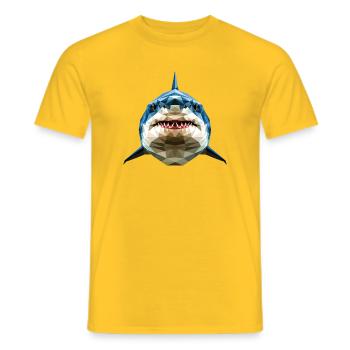Requin Requin tigre Plongeur Requins mignons Grand requin blanc - T-shirt homme - jaune - Devant - AI Model Male 178 dark (178cm)