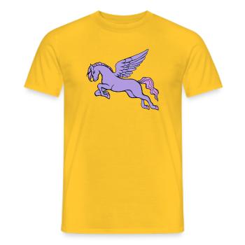 Licorne Ailée Lavande - T-shirt homme - jaune - Devant - AI Model Male 178 dark (178cm)