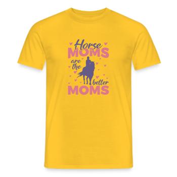 Pferdemutter - Männer T-Shirt - Gelb - Vorne - AI Model Male 178 dark (178cm)