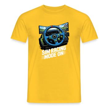 Mod de simulation de course - T-shirt homme - jaune - Devant - AI Model Male 178 dark (178cm)