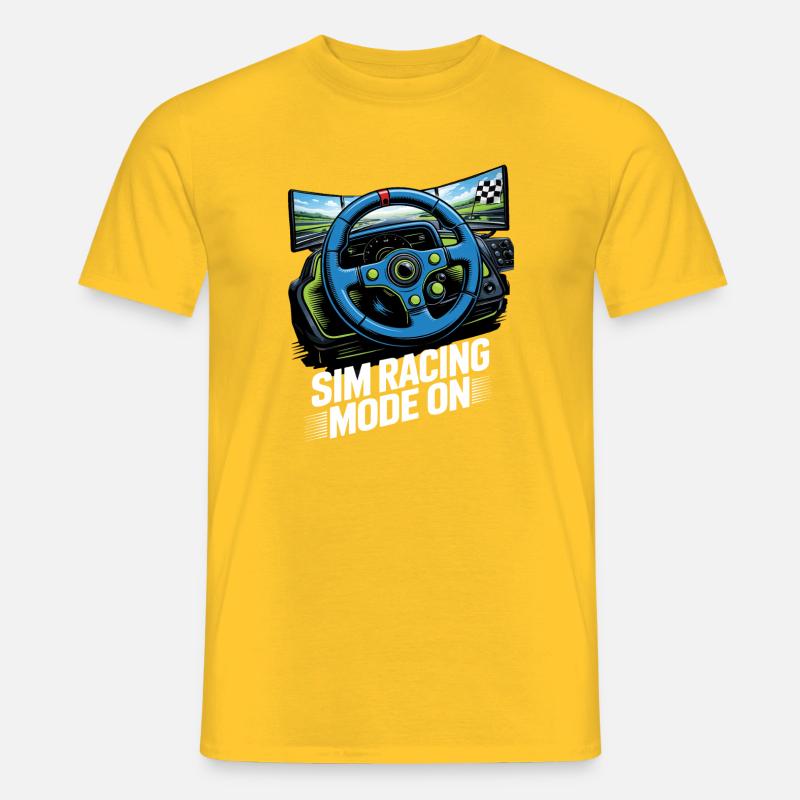 Mod de simulation de course - T-shirt homme - jaune