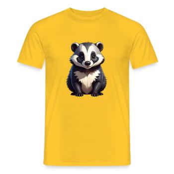 Blaireau - T-shirt homme - jaune - Devant - AI Model Male 178 dark (178cm)