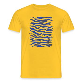 Zebra Muster blau - Männer T-Shirt - Gelb - Vorne - AI Model Male 178 dark (178cm)