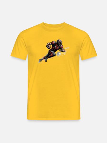 American Football Player Illustration - Men's T-Shirt - yellow