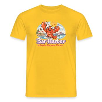 Bar Harbor, Acadia-Nationalpark – Besuchen Sie Aca - Männer T-Shirt - Gelb - Vorne - AI Model Male 178 dark (178cm)
