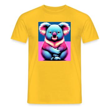 Koala - T-shirt homme - jaune - Devant - AI Model Male 178 dark (178cm)