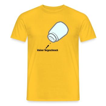 kleiner Vorgeschmack - Männer T-Shirt - Gelb - Vorne - AI Model Male 178 dark (178cm)