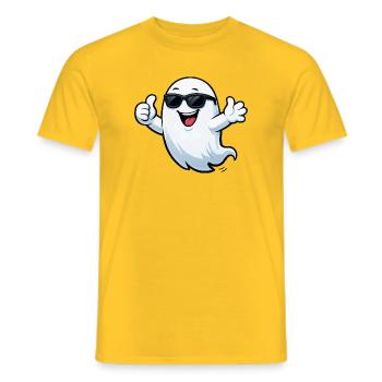 Sonnengeist mit Sonnenbrille - T-shirt homme - jaune - Devant - AI Model Male 178 dark (178cm)