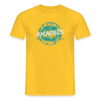 Père Amadeus - T-shirt homme - jaune - Devant - AI Model Male 178 dark (178cm)