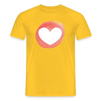 Cœur - personnalisable - T-shirt homme - jaune - Devant - AI Model Male 178 dark (178cm)