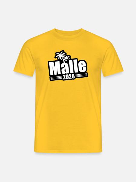 Malle 2026 Palmen - Männer T-Shirt - Gelb