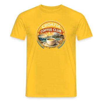 Croatia Coffee Club Café Côtier - T-shirt homme - jaune - Devant - AI Model Male 178 dark (178cm)