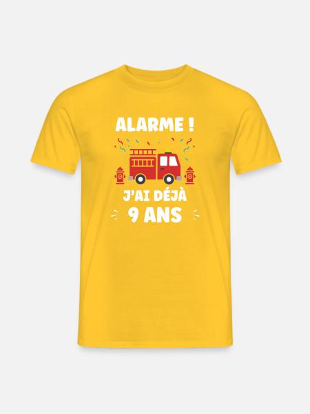 9 ans - T-shirt homme - jaune