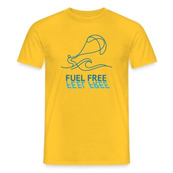 Carburant sans carburant - T-shirt homme - jaune - Devant - AI Model Male 178 dark (178cm)