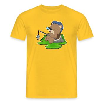 Pêche au castor - T-shirt homme - jaune - Devant - AI Model Male 178 dark (178cm)