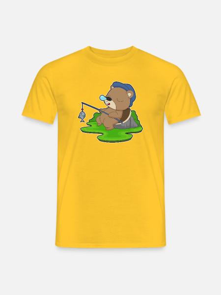 Pêche au castor - T-shirt homme - jaune