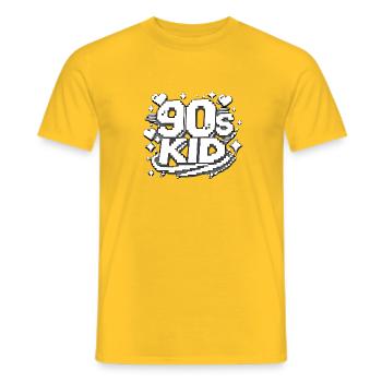90er Kid Pixel Design - Männer T-Shirt - Gelb - Vorne - AI Model Male 178 dark (178cm)