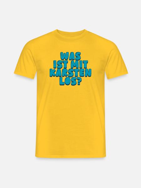 Was ist mit Karsten los? - Männer T-Shirt - Gelb