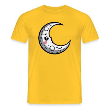 Mond - Männer T-Shirt - Gelb - Vorne - AI Model Male 178 dark (178cm)