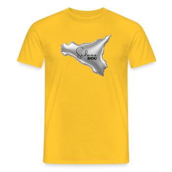 Siciliana Doc Damen & Kinder T-Shirt  - Männer T-Shirt - Gelb - Vorne - AI Model Male 178 dark (178cm)