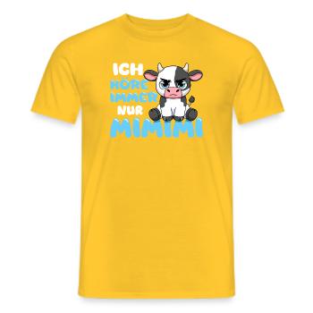 Ich Höre Immer Nur Mimimi Kuh - Männer T-Shirt - Gelb - Vorne - AI Model Male 178 dark (178cm)