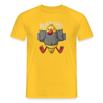 Ruban adhésif à canard - T-shirt homme - jaune - Devant - AI Model Male 178 dark (178cm)