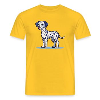 Dalmatiner (Comic) - Männer T-Shirt - Gelb - Vorne - AI Model Male 178 dark (178cm)