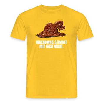 Irgendwas Stimmt Mit Hasi Nicht Böses Hasi - Männer T-Shirt - Gelb - Vorne - AI Model Male 178 dark (178cm)
