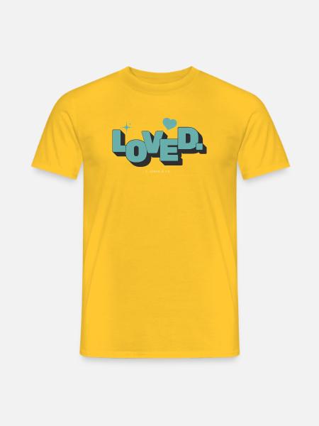 Aimé 1 Jean 4:16 Foi chrétienne - T-shirt homme - jaune