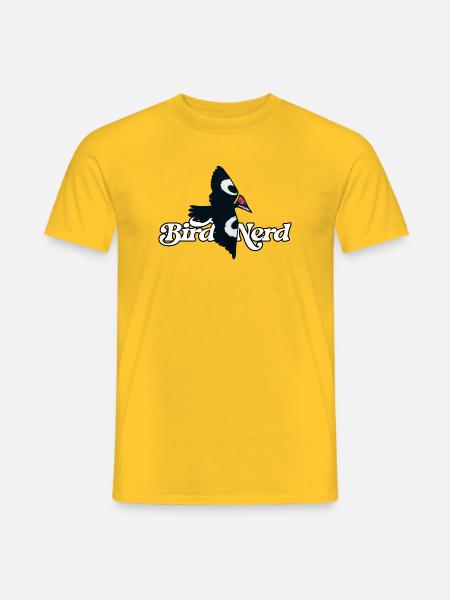 Bird Nerd Logo Tee - Männer T-Shirt - Gelb