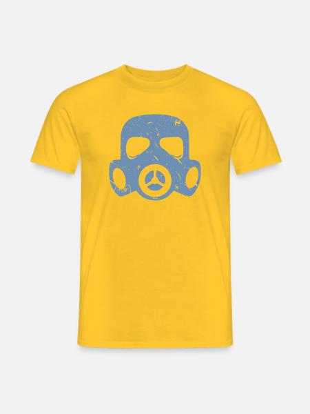 Grunge Gas Mask Nuclear Radioactive Particulate Matter - Men's T-Shirt - yellow